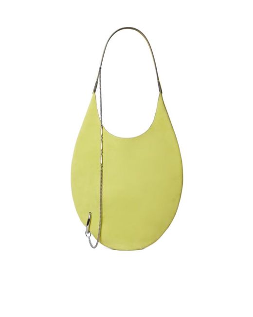Tory Burch Yellow Pierced Soft Suede Bag