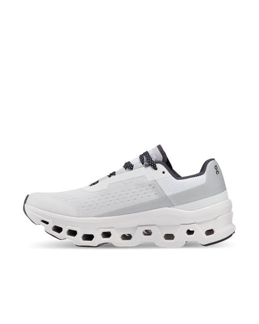 On Shoes White Cloudmonster Low-Top Sneakers