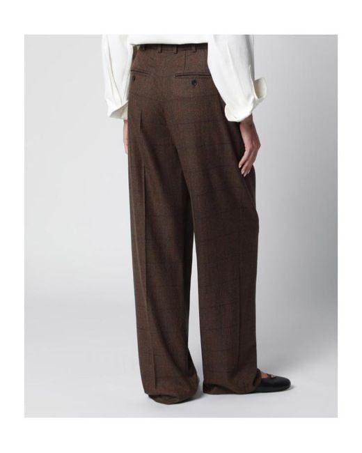 Loro Piana Brown Straight Leg Trousers