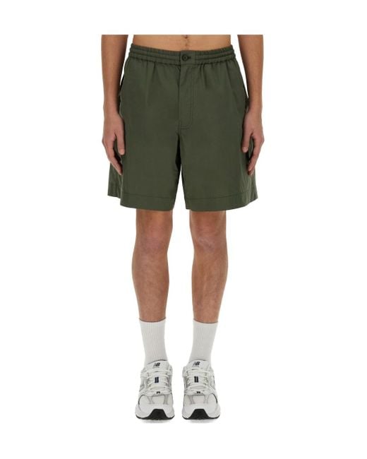 Aspesi Green Nemo Relaxed Fit Bermuda Shorts for men