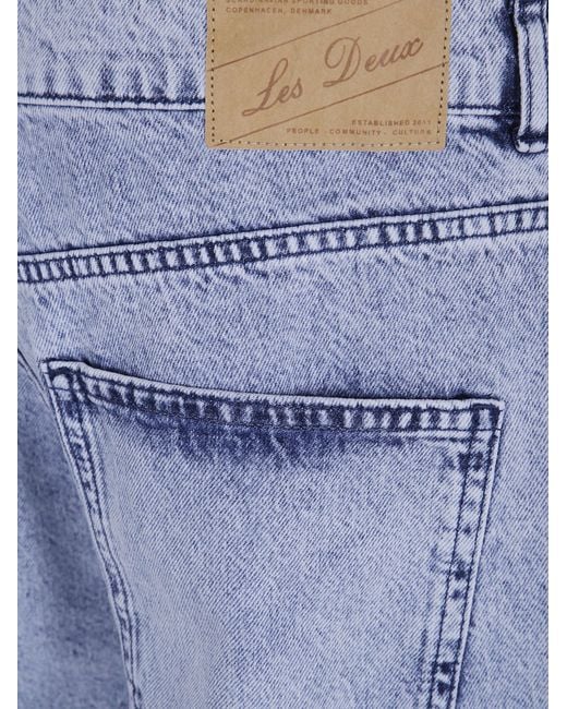 Les Deux Blue Roi Bleached Denim Jeans for men