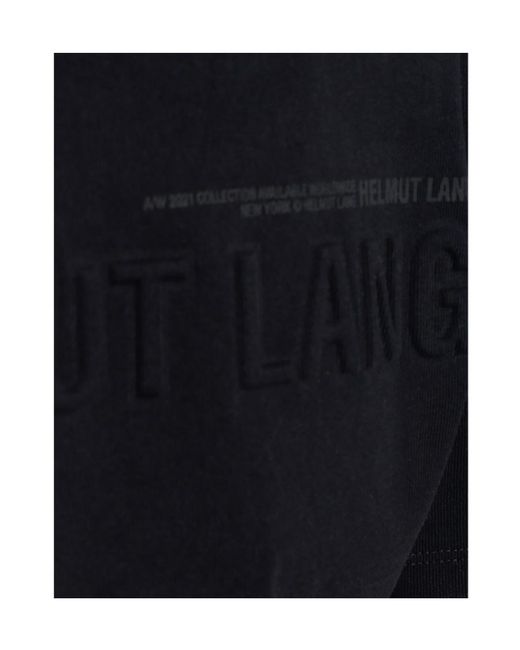 Helmut Lang Blue Logo Embossed Crewneck T-Shirt