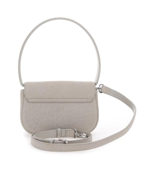 DIESEL Gray 1Dr-Iconic Foldover Top Shoulder Bag