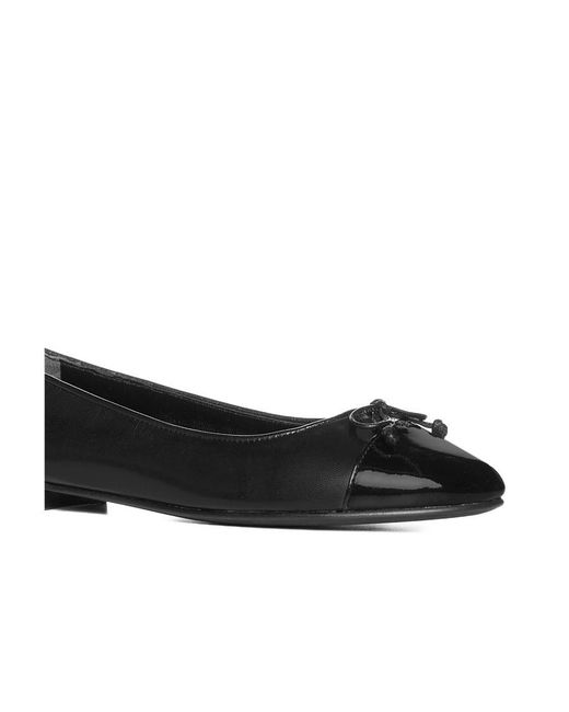 Tory Burch Black Cap-Toe Ballet Flats