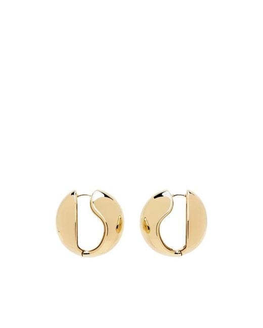 Coperni Metallic Logo Earrings