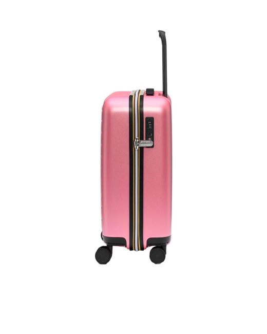 K-Way Pink Eudoxie Logo Embossed Trolley for men