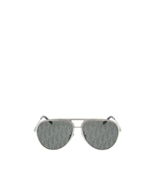Dior White Metal Frame Sunglasses for men