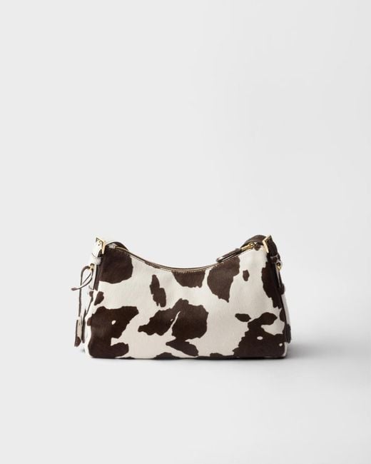 Prada Black Aimèe Medium Printed Leather Shoulder Bag