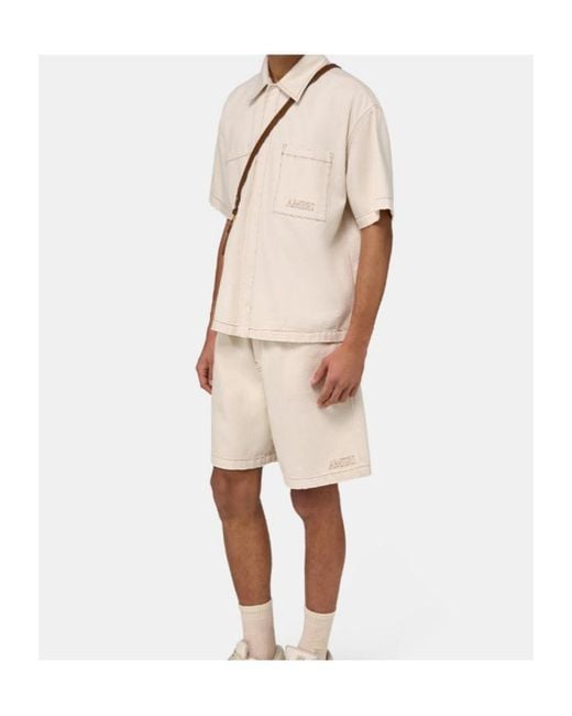Amiri Natural Boxy Short-Sleeve Shirt for men