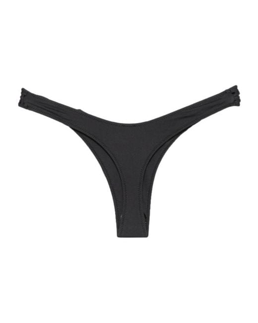 Frankie's Bikinis Black Smooth-Finish Swim Trunks