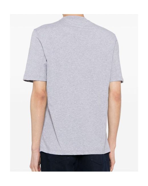 Brunello Cucinelli Blue Crew-Neck Cotton T-Shirt for men