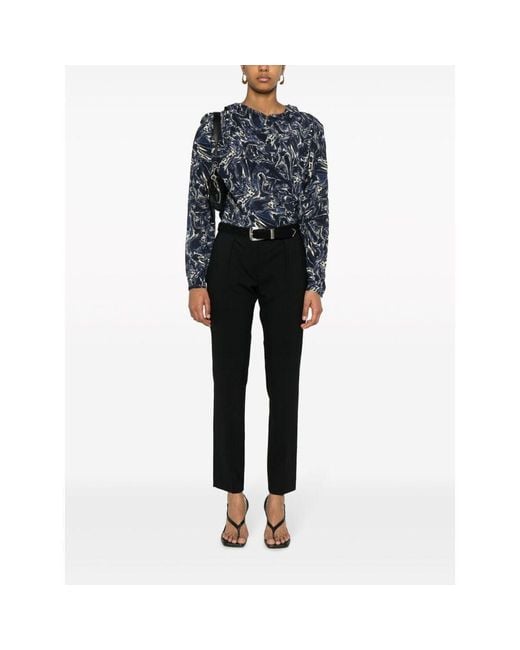 Isabel Marant Black Nolena Slim-Cut Trousers