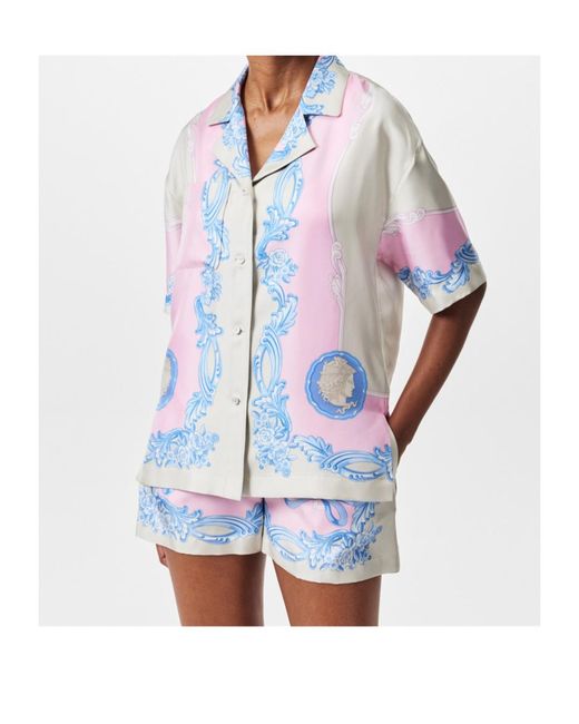 Versace Blue Short Sleeve Shirt