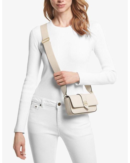 Michael Kors Natural Greenwich Xs Leather Crossbody Bag