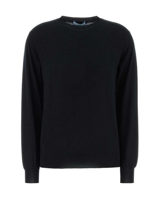 Prada Black Long-Sleeved Crewneck Jumper