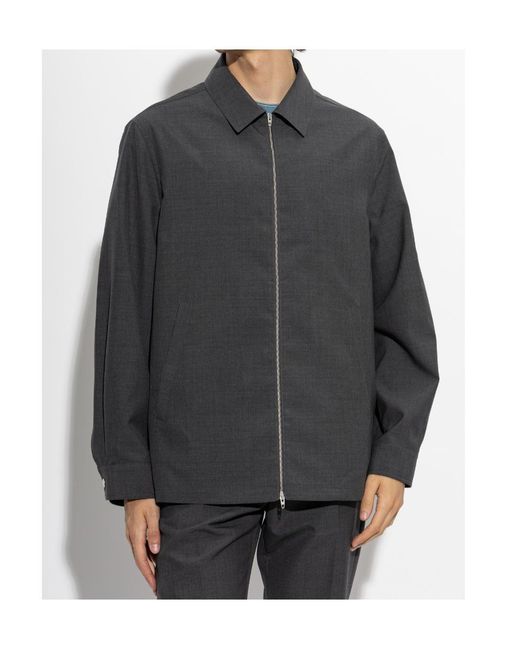 Jil Sander Black Long-Sleeve Zip-Up Jacket for men