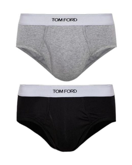 Tom Ford Gray Two-Pack Of Elastic Waistband Underwear for men