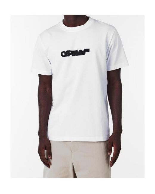 Off-White c/o Virgil Abloh White Logo Crew Neck T-Shirt for men