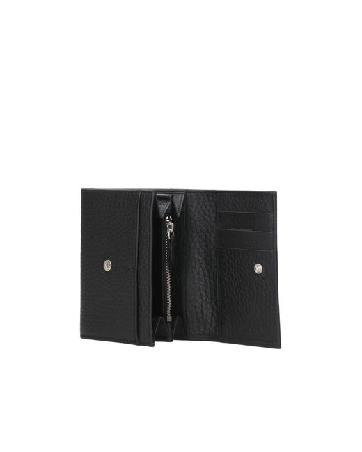 Orciani Gray Logo-Lettering Bi-Fold Wallet