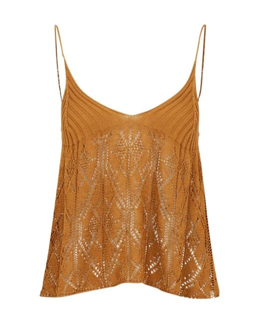 Semicouture Brown Crochet Sling