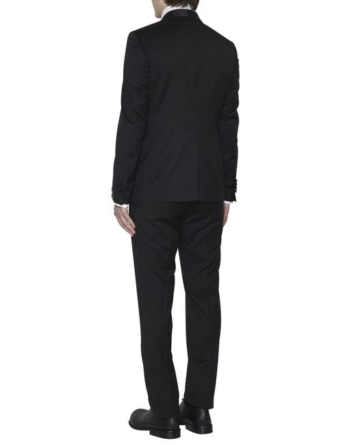 Tagliatore Black Single Breasted Two-Piece Tailored Suit