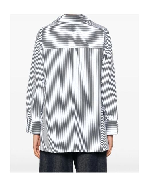 Max Mara Gray Striped Shirt