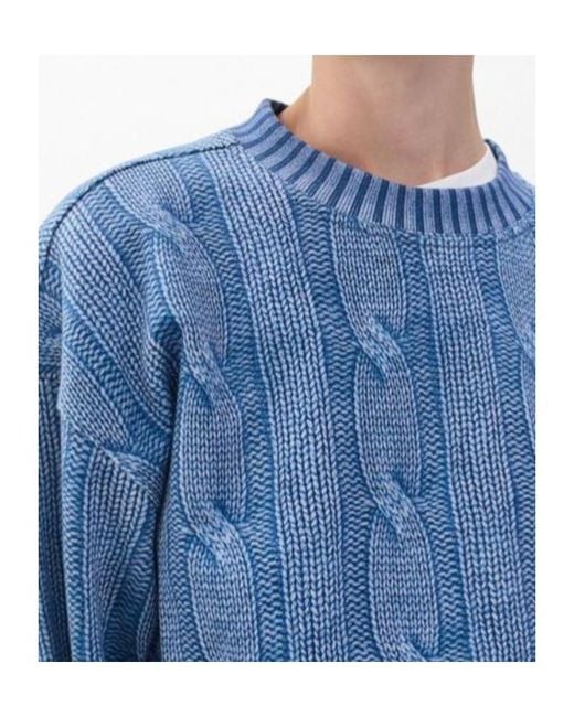 Rag & Bone Blue Miramar Cable-Effect Sweatshirt