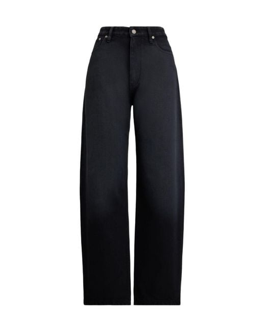 Ralph Lauren Blue Thompson Wide-Leg Jeans