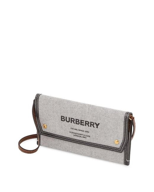 Burberry Gray Horseferry-Print Phone Holder