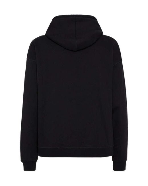 DSquared² Black Logo Printed Drawstring Hoodie for men