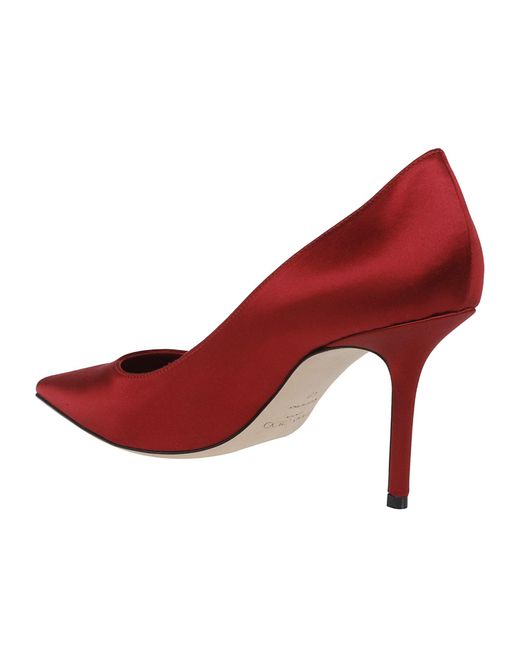 Jimmy Choo Red Pointed-Toe High Heels