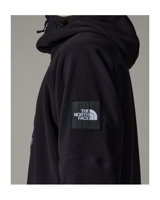 The North Face Black Shearling Hooded Jacket for men