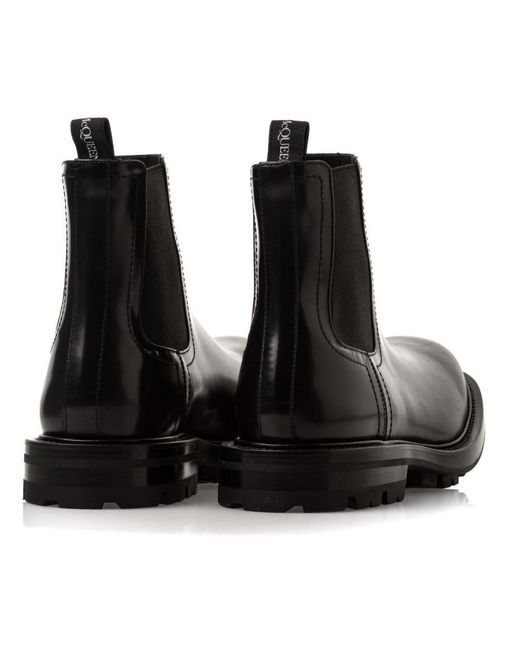 McQueen Black Watson Chelsea Boots for men