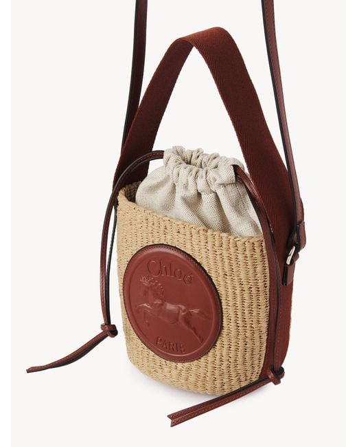 Chloé Brown Chloé Horse Medal Small Bucket Bag
