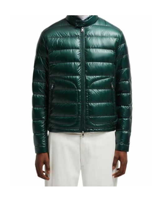 Moncler Green Acorus Zip-Up Padded Jacket for men