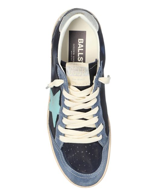 Golden Goose Deluxe Brand Blue Lace-Up Sneakers