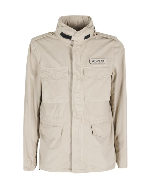 Aspesi Natural Zipper Casual Jacket for men