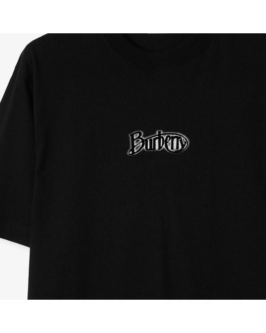 Burberry Black Logo Printed Crewneck T-Shirt for men