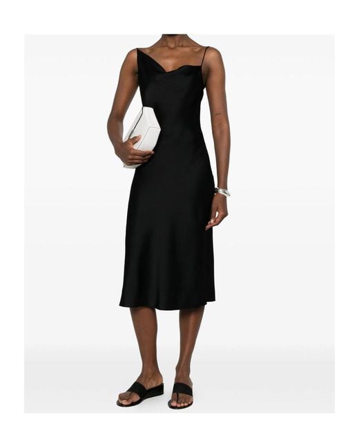Stella McCartney Black Asymmetrical Neckline Dress
