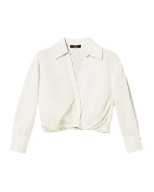 Twinset White Wrap-Effect Shirt