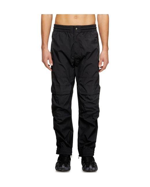 DIESEL Blue Zip-Pocket Cargo Pants for men