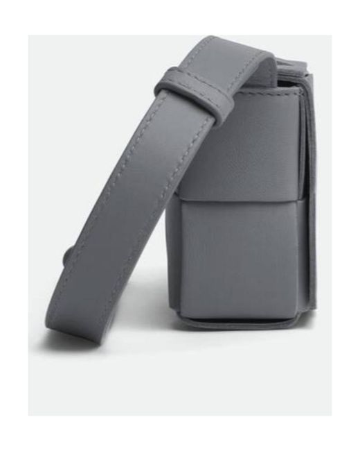Bottega Veneta Gray Logo Cross-Body Bag