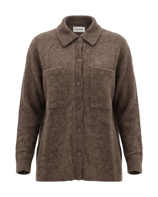 P.A.R.O.S.H. Brown Long-Sleeve Cardigan