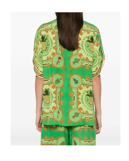 ALÉMAIS Green Short-Sleeved Shirt