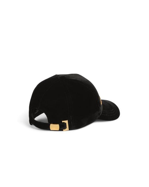 Balmain Black Paris Velvet Cap