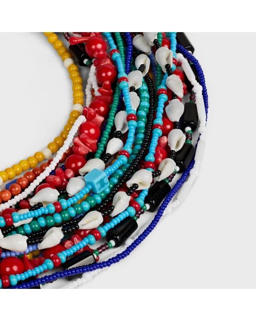 Céline White Été Multi Beads Necklace