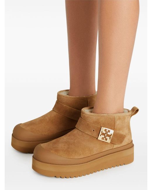 Tory Burch Brown Mellow Platform Boots