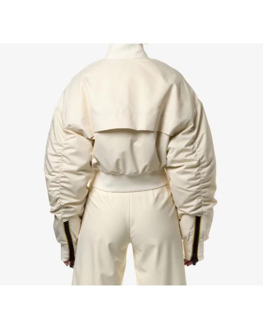 K-Way Natural Long Sleeved Zipped Padded Bomber Jacket for men