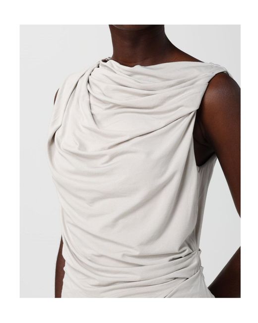 Entire studios White Draped Sleeveless Top for men