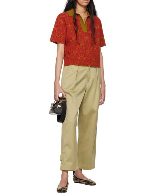 Lanvin Brown Embellished Ballerina Flats